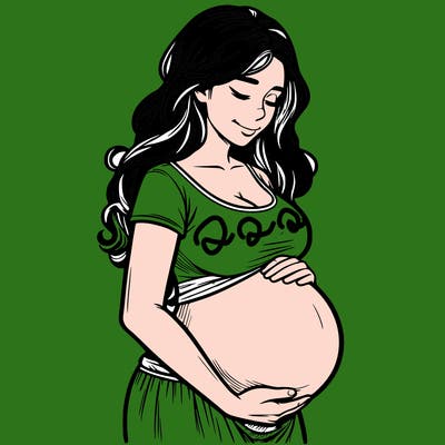 woman heavily pregnant realistic