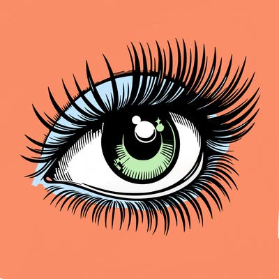 realistic eye long eylashes