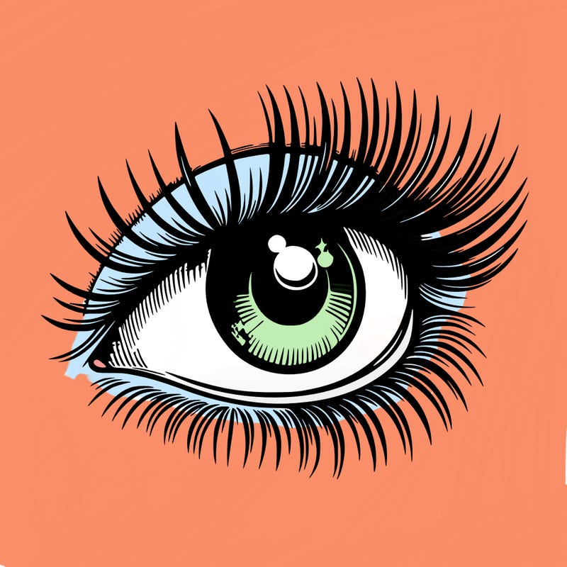 realistic eye long eylashes