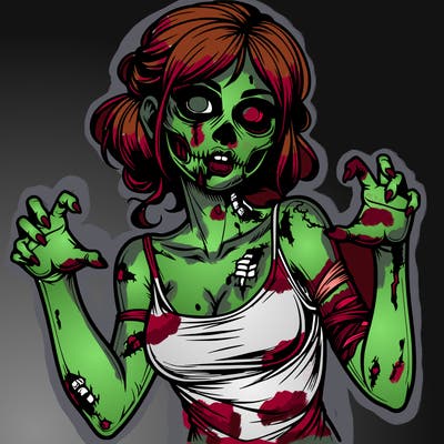 realistic zombie girl