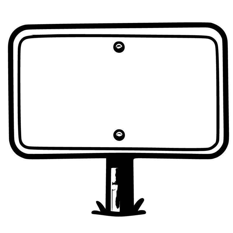 blank sign