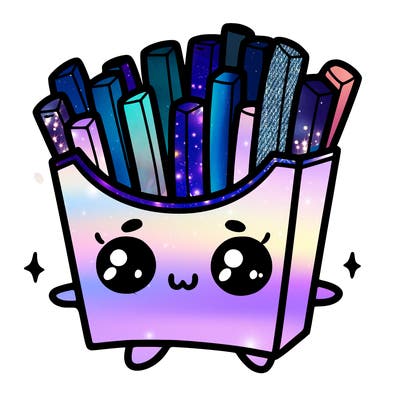 a cute. french fries