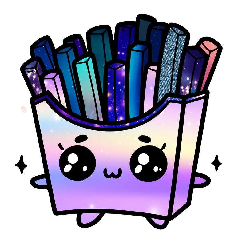 a cute. french fries