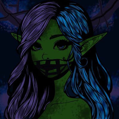 elf girl realistic dark fantasy