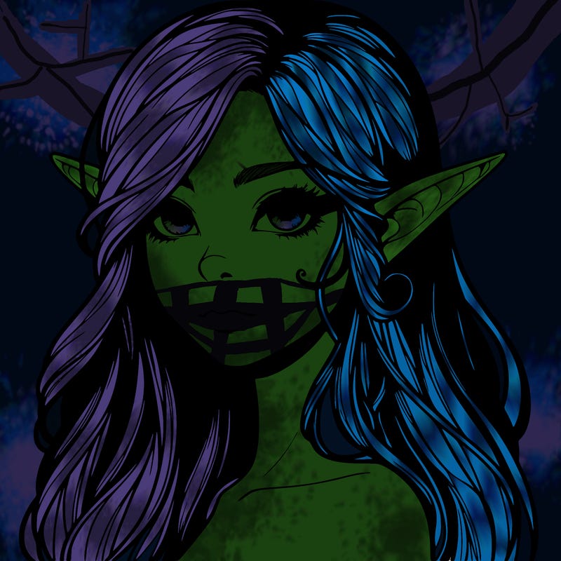 elf girl realistic dark fantasy