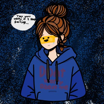 girl with messy hair bun with oversized hoodie