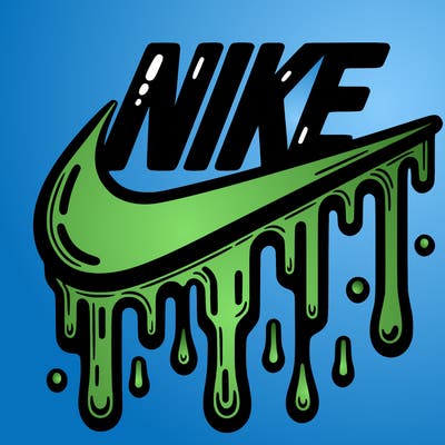 dripping nike logo