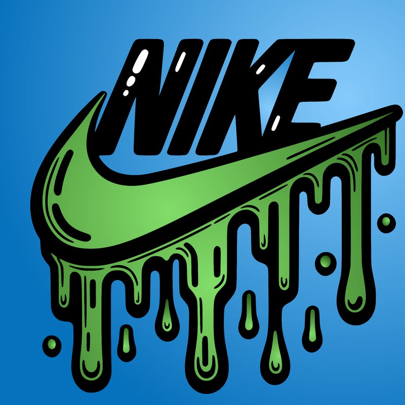 dripping nike logo