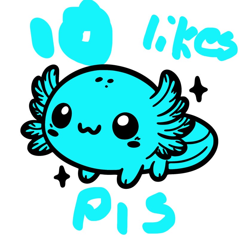 cute easy baby axolotl