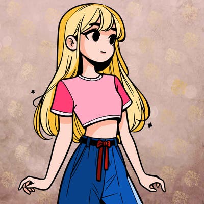 girl in a cute crop top