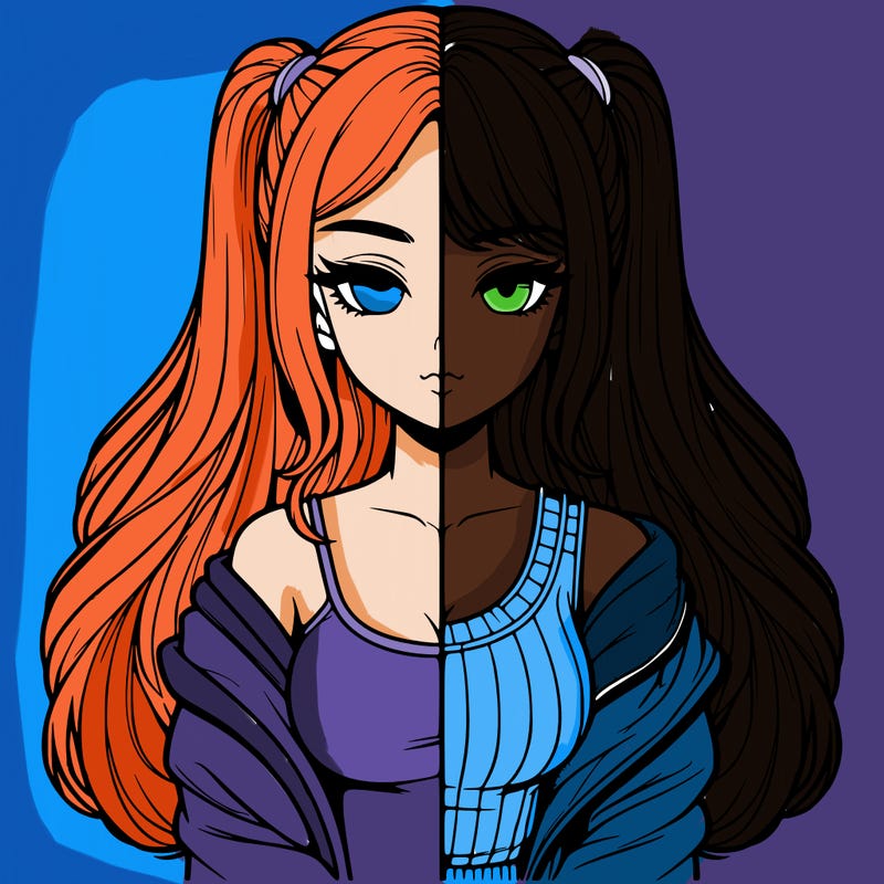 realistic girl split