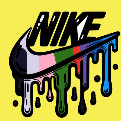 dripping nike logo