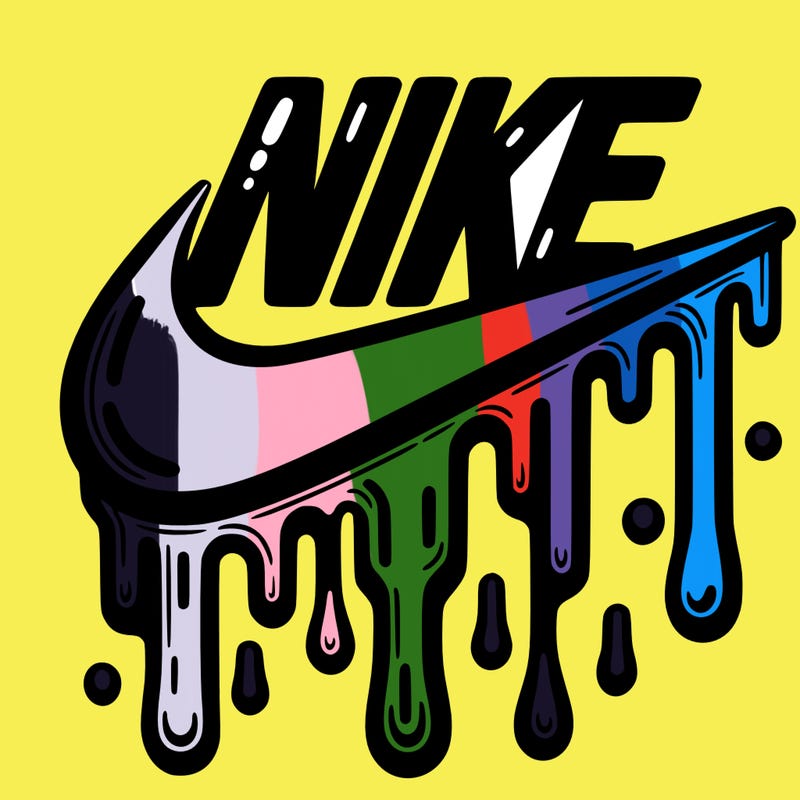 dripping nike logo