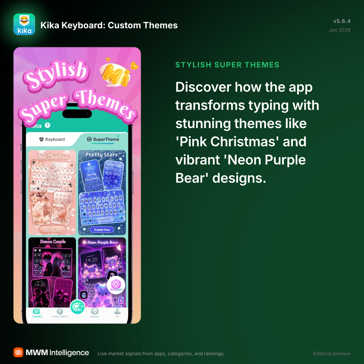 Kika Keyboard: Custom Themes - Utilities App | MWM