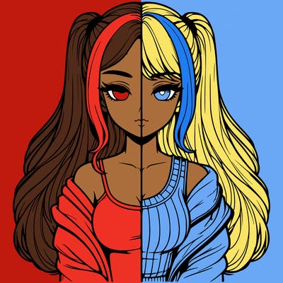 realistic girl split