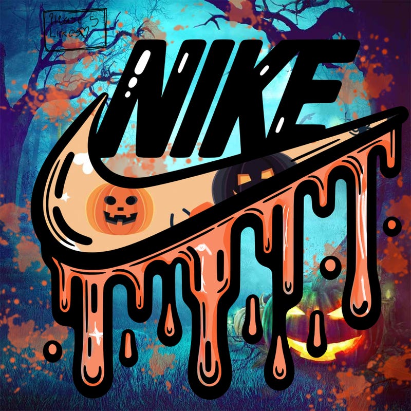 dripping nike logo