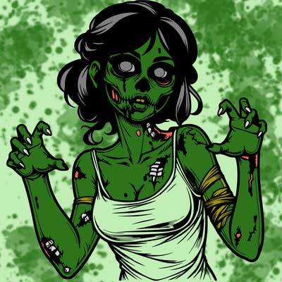 realistic zombie girl