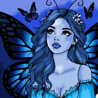 butterfly fairy realistic girl