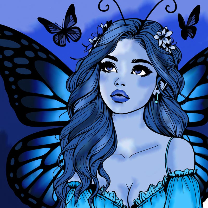 butterfly fairy realistic girl