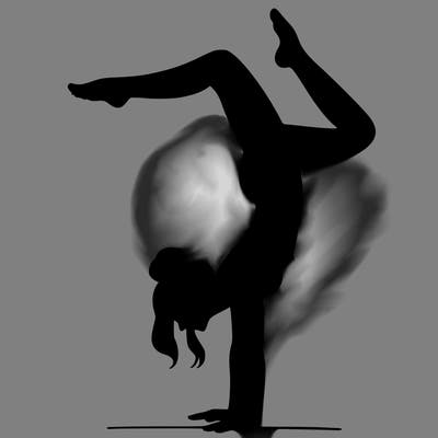 a woman doing a handstand