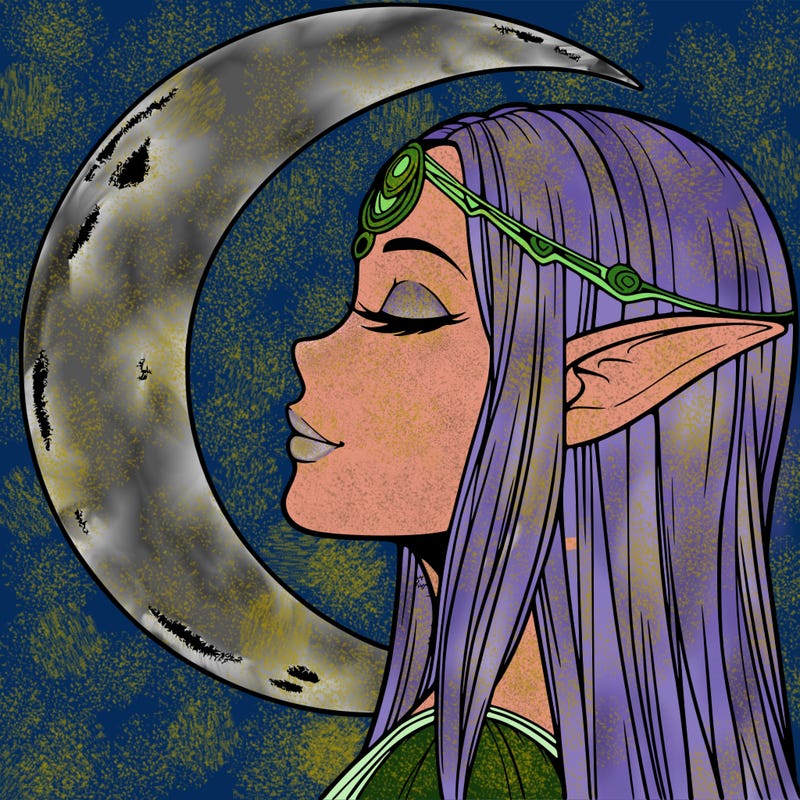a realistic moon elf