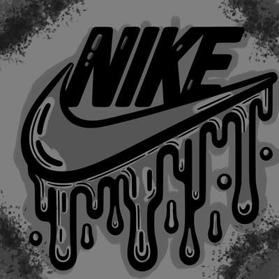 dripping nike logo