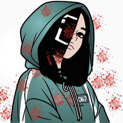 a realistic girl in a hoodie