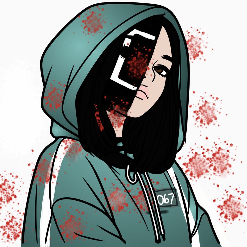 a realistic girl in a hoodie