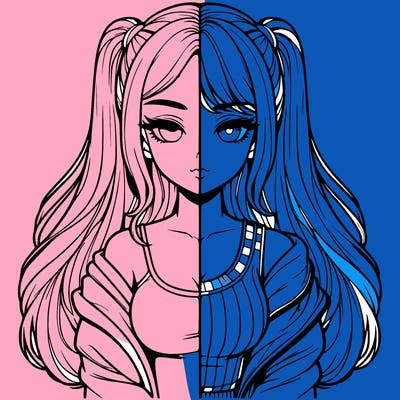 realistic girl split