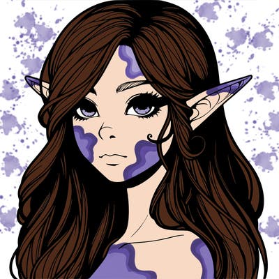 elf girl realistic dark fantasy