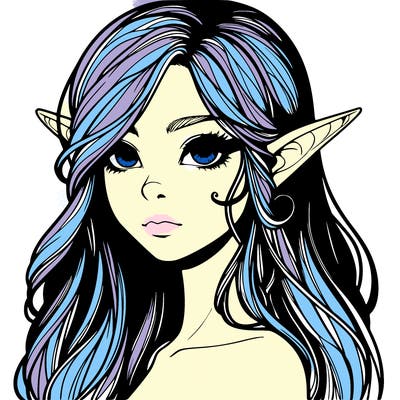 elf girl realistic dark fantasy