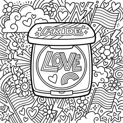 Get ready to color a vibrant tribute to Pride Month with this unique Pop Art bronzer design. Bursting with symbols of love and diversity, it's a fantastic way to celebrate creativity and self-expression.