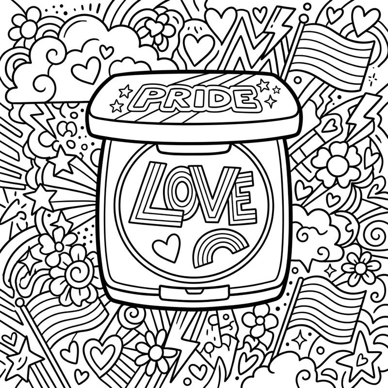 Get ready to color a vibrant tribute to Pride Month with this unique Pop Art bronzer design. Bursting with symbols of love and diversity, it's a fantastic way to celebrate creativity and self-expression.
