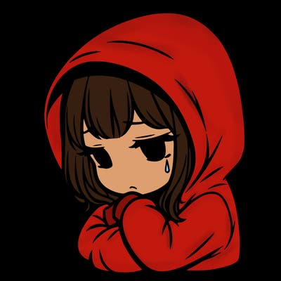 girl depressed with hoodie