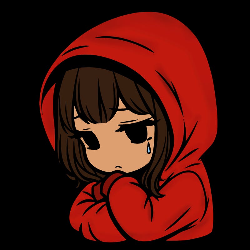 girl depressed with hoodie