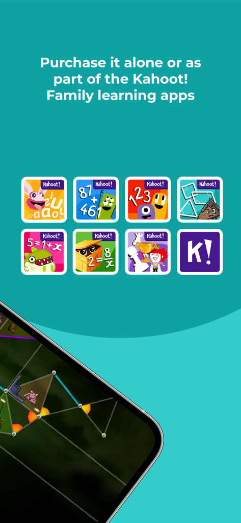 Kahoot! Geometry by DragonBox - A collection of Kahoot Family learning apps featuring Geometry by DragonBox and other educational titles.