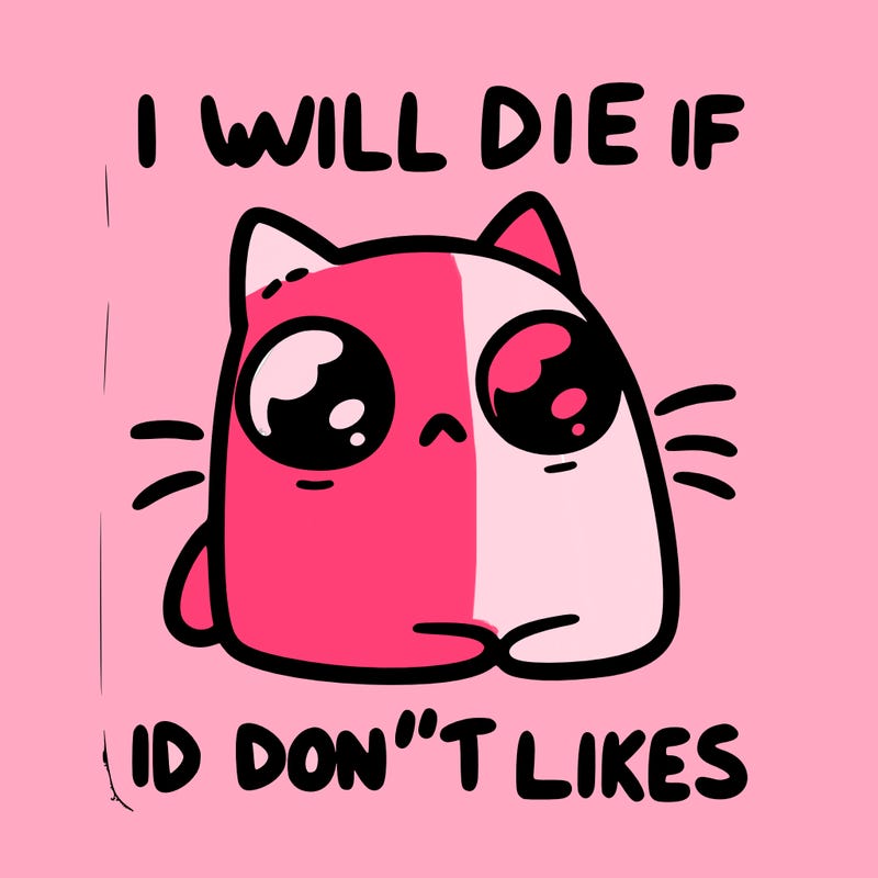 a cat that will die if we don’t get 10 likes