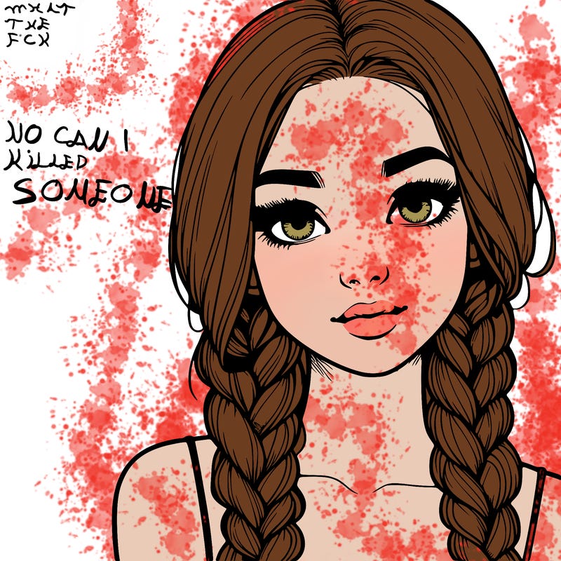 realistic girl with braids