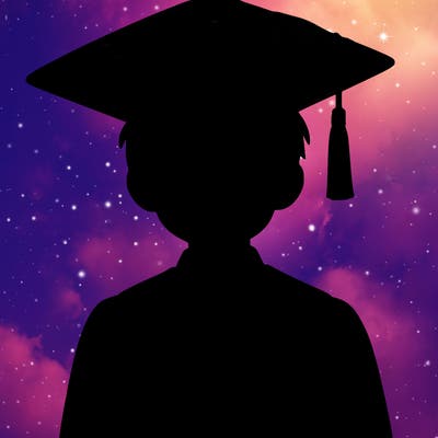 asian person graduating from school realistic