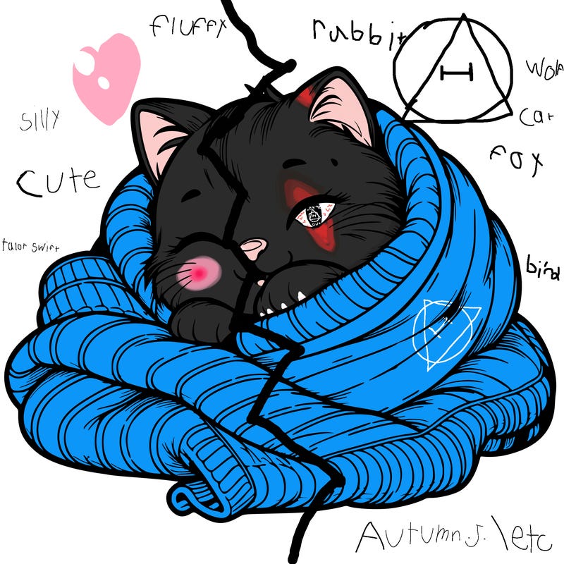 realistic cozy cat in a blanket