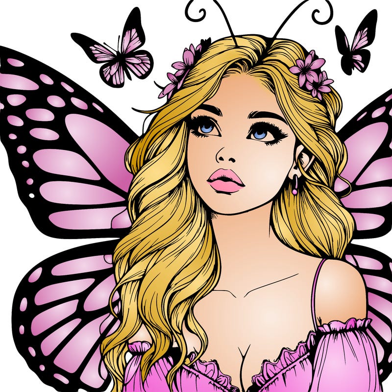 butterfly fairy realistic girl