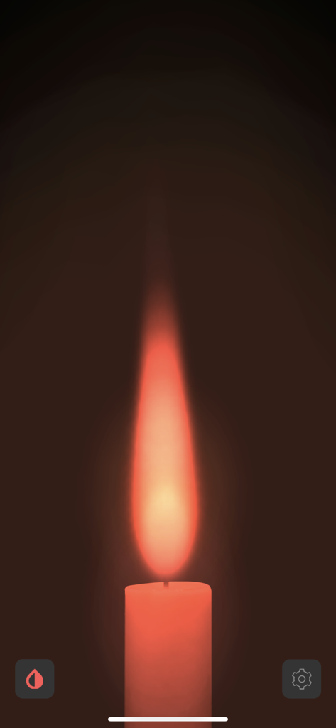 Soonsoon Candle Light - A realistic digital red candle with a bright glowing flame on a dark background