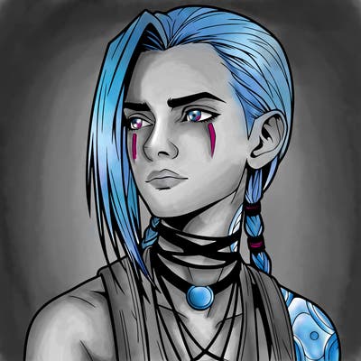 jinx from arcane realistic