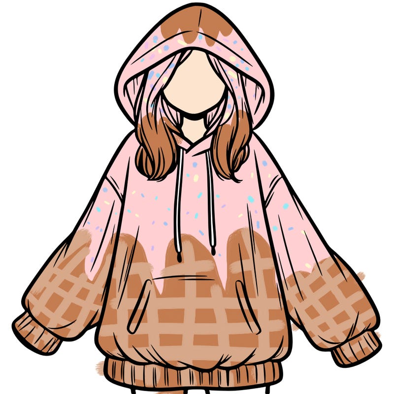 girl in oversized hoodie