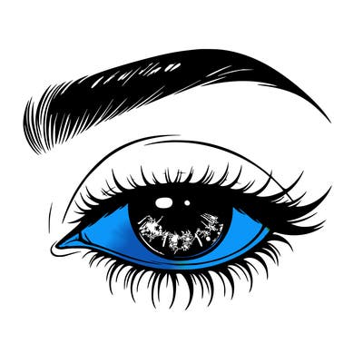 eye closed realistic