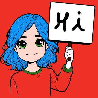 realistic girl holding up a sign