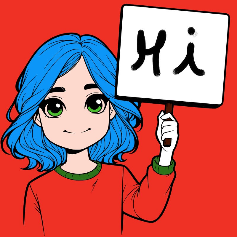 realistic girl holding up a sign