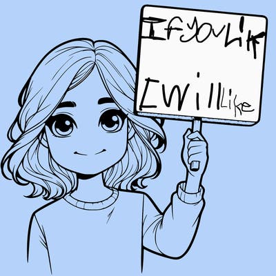 realistic girl holding up a sign