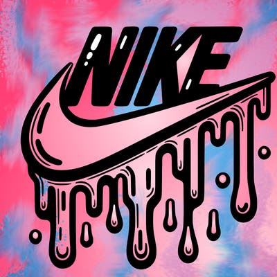 dripping nike logo
