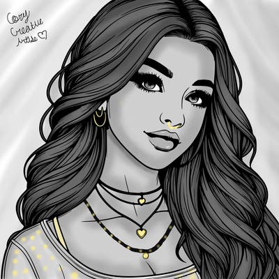 detailed realistic girl